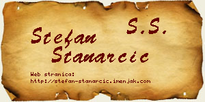 Stefan Stanarčić vizit kartica